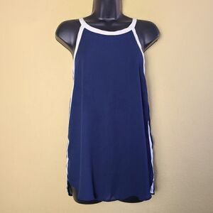 Elodie Navy Tank Top  